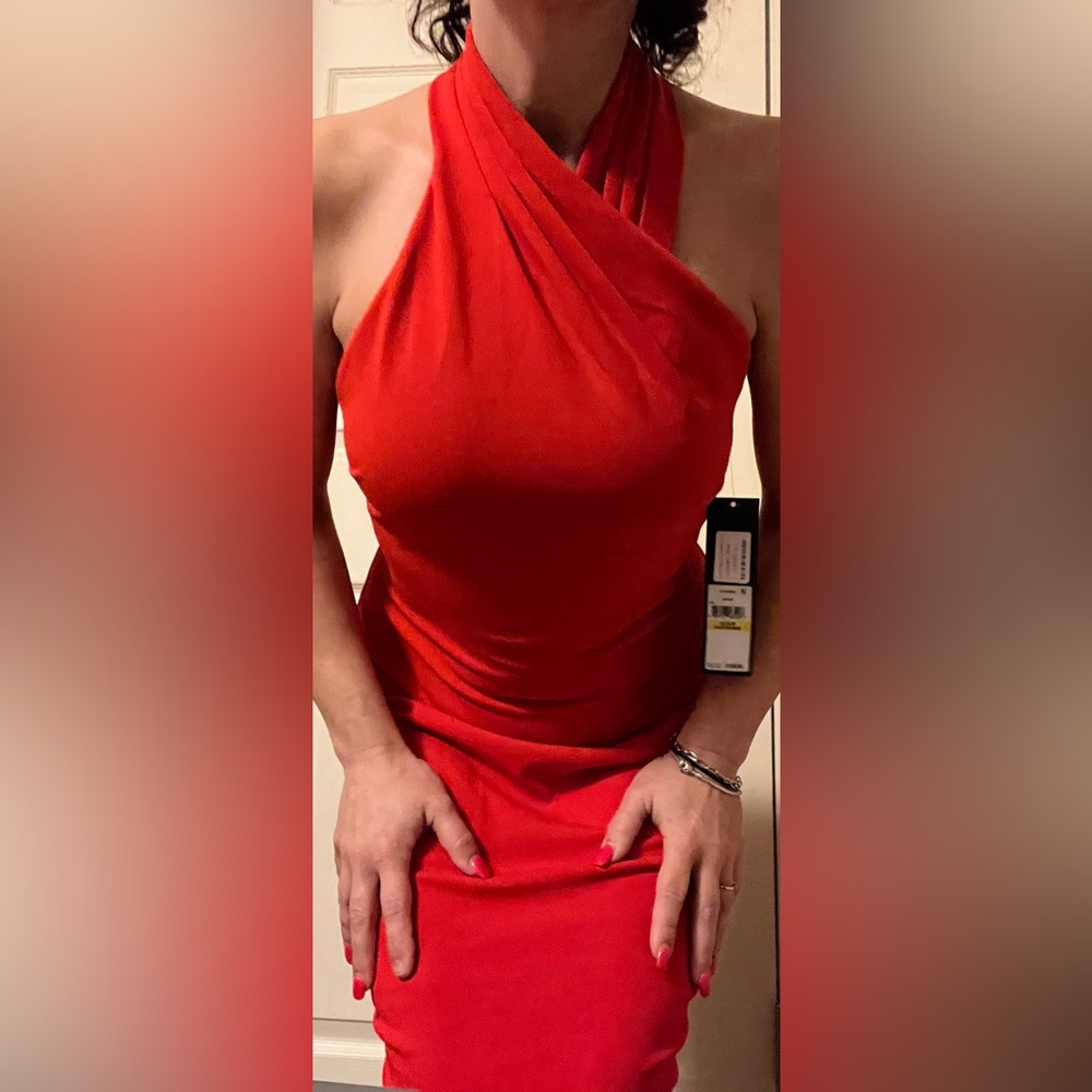 RACHEL Rachel Roy Strapless Scarlet Dress - Picture 2 of 9